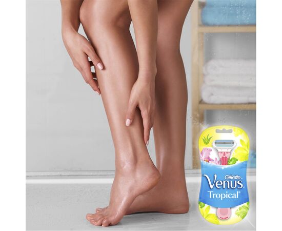 Бритва Gillette Venus Tropical 3 шт. (7702018426263), изображение 6 Бритва Gillette Venus Tropical 3 шт. (7702018426263), изображение 6