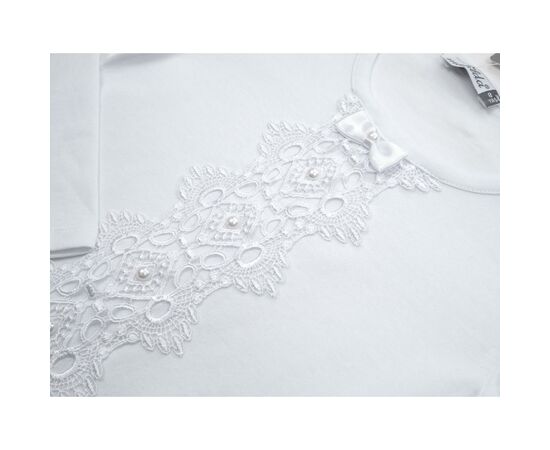 Кофта Matilda с кружевом (6689-128G-white), изображение 2 Кофта Matilda с кружевом (6689-128G-white), изображение 2