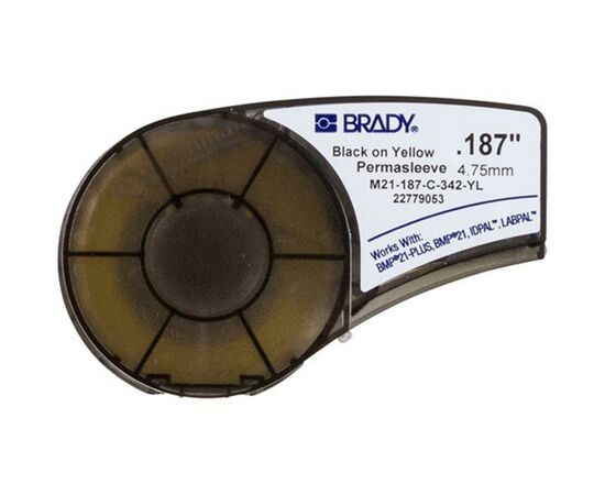 Этикетка Brady термоусадочная трубка, 1.57 - 3.81 мм, Black on Yellow (M21-187-C-342-YL)