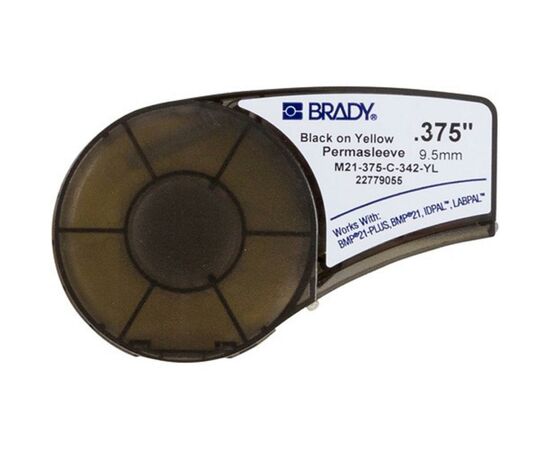 Етикетка Brady термозбіжна трубка, 3.18 - 8.13 мм, Black on Yellow (M21-375-C-342-YL)