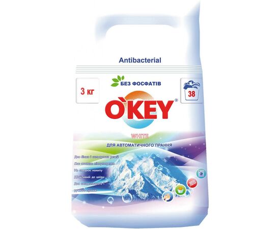 Пральний порошок O'KEY Гірська свіжість 3 кг (4820049381894)