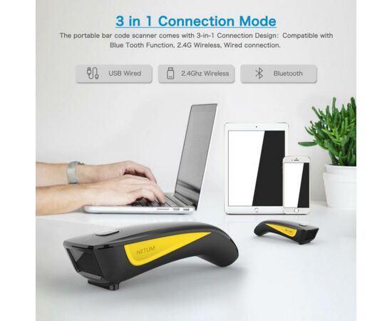 Сканер штрих-кода Netum C750 bluetooth (С750-NT0051), изображение 4 Сканер штрих-кода Netum C750 bluetooth (С750-NT0051), изображение 4