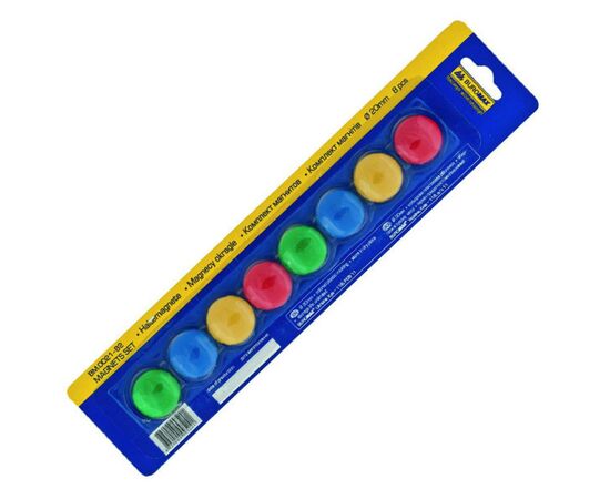 Магнит Buromax 20mm, set 8pcs, blister (BM.0021-82)