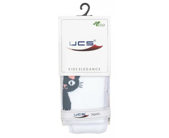 Колготки UCS Socks з котиком (M0C0301-2114-3G-white), зображення 2 Колготки UCS Socks з котиком (M0C0301-2114-3G-white), зображення 2