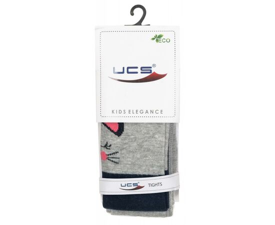 Колготки UCS Socks с котиком (M0C0301-2116-3G-grayblue), изображение 2 Колготки UCS Socks с котиком (M0C0301-2116-3G-grayblue), изображение 2