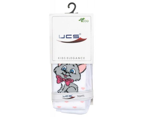 Колготки UCS Socks с котиком (M0C0301-2121-3G-white), изображение 2 Колготки UCS Socks с котиком (M0C0301-2121-3G-white), изображение 2