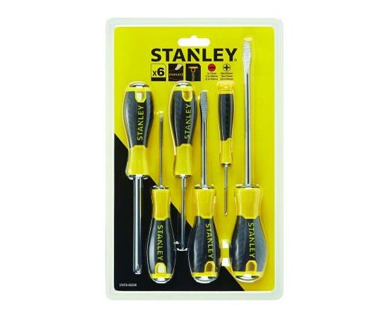 Набор отверток Stanley отверток ESSENTIAL 6шт. (STHT0-60208) (STHT0-60208), изображение 2 Набор отверток Stanley отверток ESSENTIAL 6шт. (STHT0-60208) (STHT0-60208), изображение 2