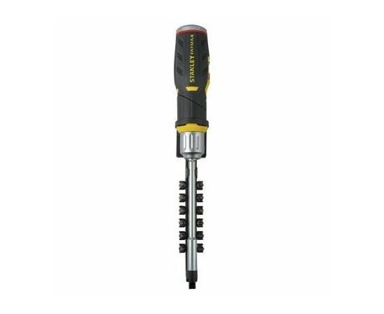 Отвертка Stanley "FatMax" с храповым мех. + 12 бит (FMHT0-62691), изображение 5 Отвертка Stanley "FatMax" с храповым мех. + 12 бит (FMHT0-62691), изображение 5