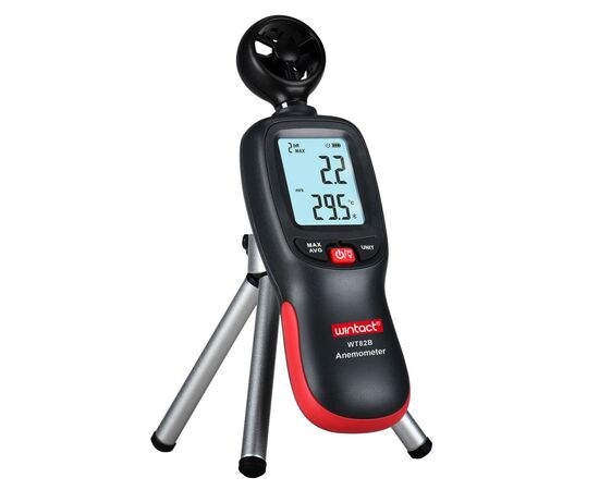 Анемометр Wintact крыльчатый Bluetooth 0,3-30 м/с, -10-45°C (WT82B), изображение 5 Анемометр Wintact крыльчатый Bluetooth 0,3-30 м/с, -10-45°C (WT82B), изображение 5
