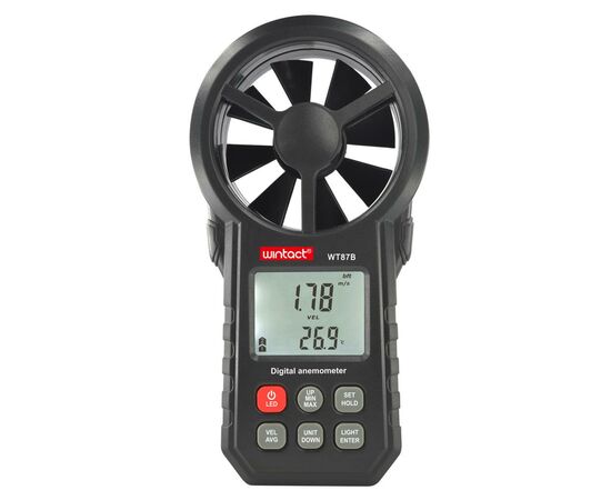 Анемометр Wintact крильчастий USB, Bluetooth 0,3-30м/с, -10-45°C (WT87B)