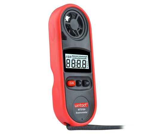 Анемометр Wintact цифровой 0,7-30м/с, -10-45°C (WT816A), изображение 2 Анемометр Wintact цифровой 0,7-30м/с, -10-45°C (WT816A), изображение 2