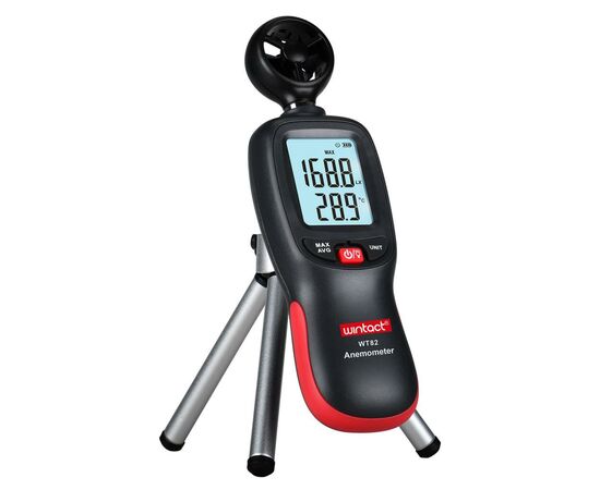 Анемометр Wintact цифровой крыльчатый 0,3-30м/с, -10-45°C (WT82), изображение 5 Анемометр Wintact цифровой крыльчатый 0,3-30м/с, -10-45°C (WT82), изображение 5
