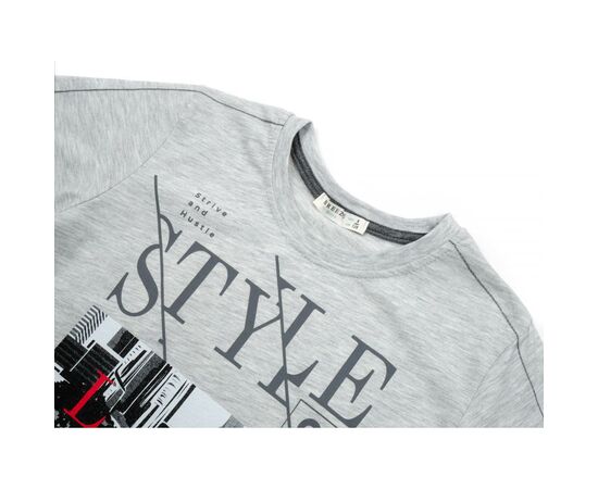 Футболка детская Breeze "STYLE FOREVER" (14535-128B-gray), изображение 3 Футболка детская Breeze "STYLE FOREVER" (14535-128B-gray), изображение 3