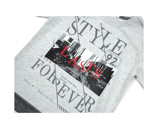 Футболка детская Breeze "STYLE FOREVER" (14535-128B-gray), изображение 4 Футболка детская Breeze "STYLE FOREVER" (14535-128B-gray), изображение 4