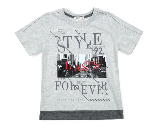 Футболка детская Breeze "STYLE FOREVER" (14535-128B-gray)