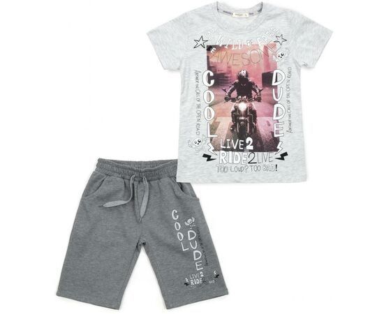 Футболка дитяча Breeze з шортами (15397-134B-gray)