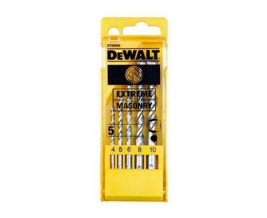 Набор сверл DeWALT EXTREME по кирпичу, 5шт, d=4,5,6,8,10м (DT6956)