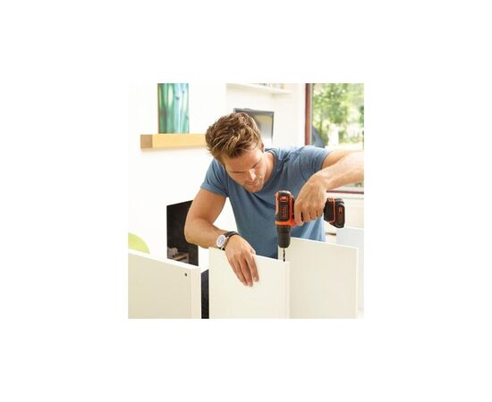 Шуруповерт Black&Decker BDCDD12, 10.8V, 26Нм, Li-Ion (BDCDD12), изображение 2 Шуруповерт Black&Decker BDCDD12, 10.8V, 26Нм, Li-Ion (BDCDD12), изображение 2