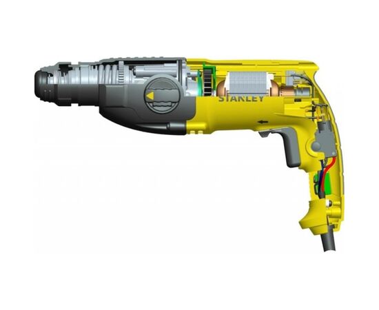 Перфоратор Stanley SHR264K SDS-Plus, 800 Вт (SHR264K), изображение 5 Перфоратор Stanley SHR264K SDS-Plus, 800 Вт (SHR264K), изображение 5