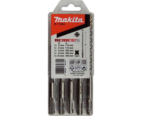 Набор сверл Makita SDS-Plus Nemesis. 5 шт (B-11994)