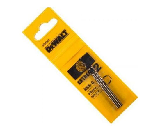 Свердло DeWALT EXTREME2 HSS-G по металлу 4х43x75мм, 2шт. (DT5042)
