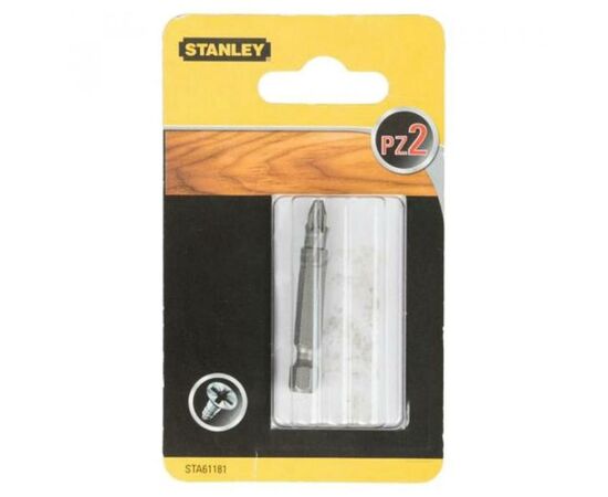 Набор бит Stanley усиленная Pz2, 50мм, 1шт. (STA61181), изображение 2 Набор бит Stanley усиленная Pz2, 50мм, 1шт. (STA61181), изображение 2