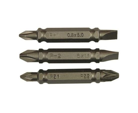 Набір біт Stanley двустор. Ph1-SL5,Ph2-SL6,Pz1-Pz2, 48мм, 3шт. (STA61381)