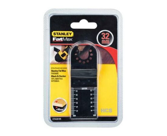 Полотно Stanley для MT300KA, по дереву 32x40мм. (STA26105), изображение 2 Полотно Stanley для MT300KA, по дереву 32x40мм. (STA26105), изображение 2