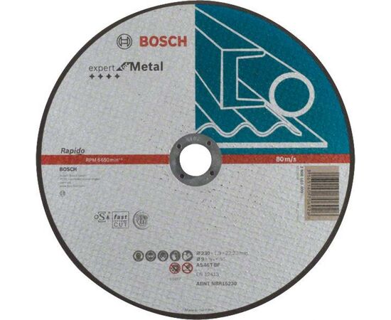 Круг відрізний Bosch Expert по металу 230 x 1.9мм, прямий (2.608.603.400)