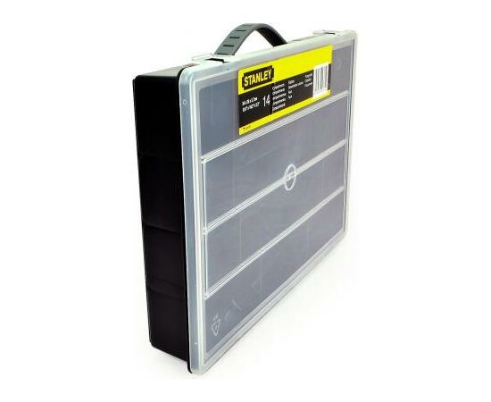 Ящик для инструментов Stanley 160, 14 отделений (340х260х57мм) (1-92-761), изображение 2 Ящик для инструментов Stanley 160, 14 отделений (340х260х57мм) (1-92-761), изображение 2