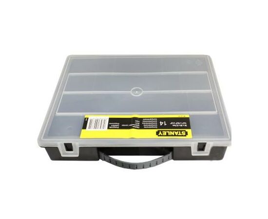 Ящик для инструментов Stanley 160, 14 отделений (340х260х57мм) (1-92-761), изображение 3 Ящик для инструментов Stanley 160, 14 отделений (340х260х57мм) (1-92-761), изображение 3