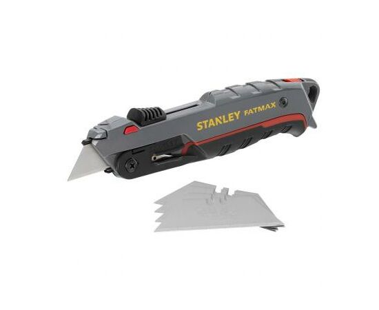 Нож монтажный Stanley "FatMax" для отделочных работ, с 2 типами лезвий L=165мм. (0-10-242), изображение 3