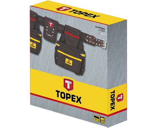 Сумка для инструмента Topex пояс монтажника, 21 кишеня (79R402), изображение 2 Сумка для инструмента Topex пояс монтажника, 21 кишеня (79R402), изображение 2