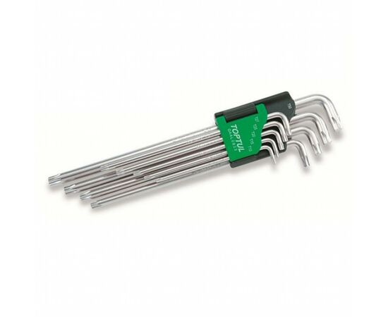 Ключ Toptul Г-подібний TORX T10-T50 9од. супердовгий (GAAL0923)