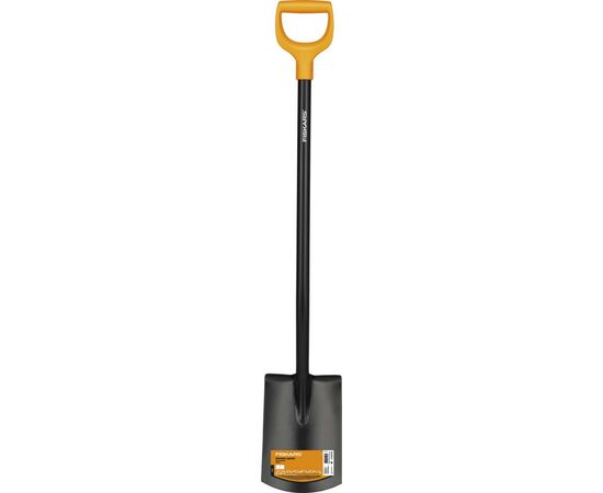 Лопата Fiskars прямая с закругленным лезвием Solid (1003456), изображение 2 Лопата Fiskars прямая с закругленным лезвием Solid (1003456), изображение 2