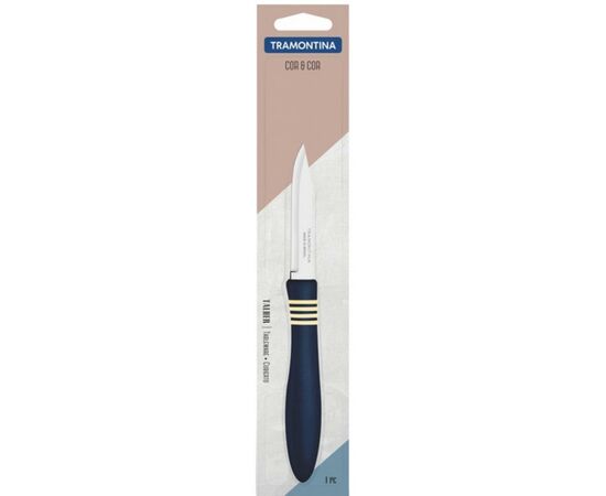 Кухонный нож Tramontina COR & COR для овощей 76 мм Blue (23461/133), изображение 2 Кухонный нож Tramontina COR & COR для овощей 76 мм Blue (23461/133), изображение 2