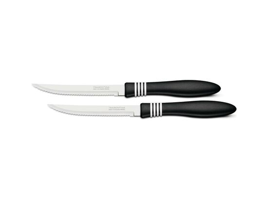 Набор ножей Tramontina COR & COR для стейка 2шт 127 мм Black (23450/205), изображение 2 Набор ножей Tramontina COR & COR для стейка 2шт 127 мм Black (23450/205), изображение 2