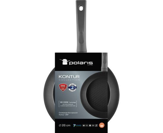 Сковорода Polaris Kontur 26 см (Kontur-26F), изображение 8 Сковорода Polaris Kontur 26 см (Kontur-26F), изображение 8