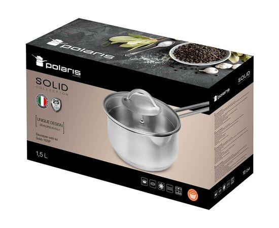 Ківш Polaris Solid 1,5 л (Solid-16SP), зображення 7 Ківш Polaris Solid 1,5 л (Solid-16SP), зображення 7