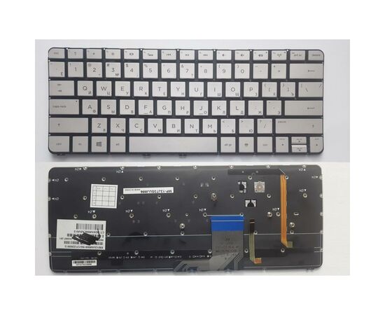 Клавиатура ноутбука HP Spectre 13-3000 серебр,подсв (A46118)