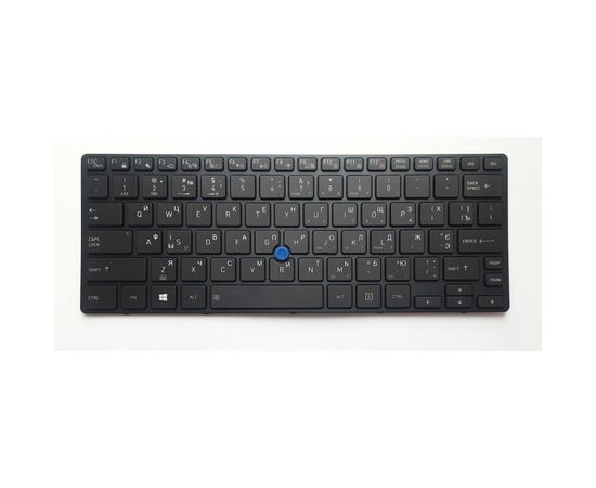 Клавиатура ноутбука Toshiba Tecra X40-D Series черная с черной рамкой с ТП с подсветкой (A46165)