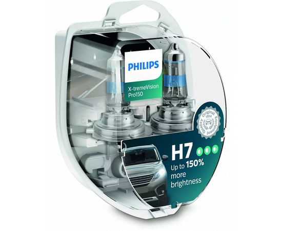 Автолампа Philips H7 X-treme VISION PRO +150%, 3700K, 2шт/блістер (12972XVPS2)