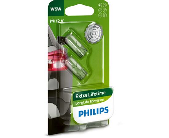 Автолампа Philips 5W (12961 LLECO B2), зображення 2