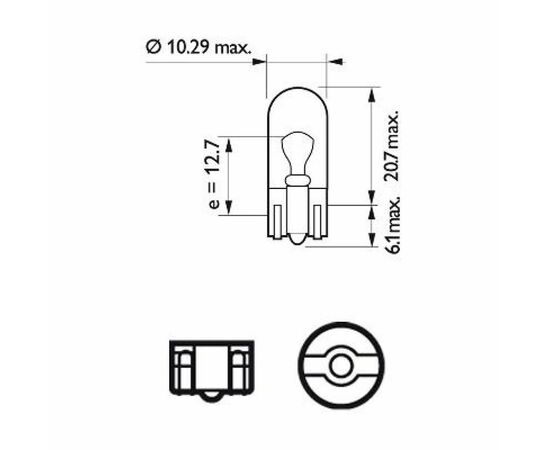 Автолампа Philips 5W (12961 LLECO B2), зображення 3