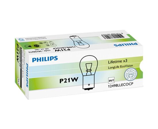 Автолампа Philips 21W (12498 LLECO CP), изображение 2 Автолампа Philips 21W (12498 LLECO CP), изображение 2