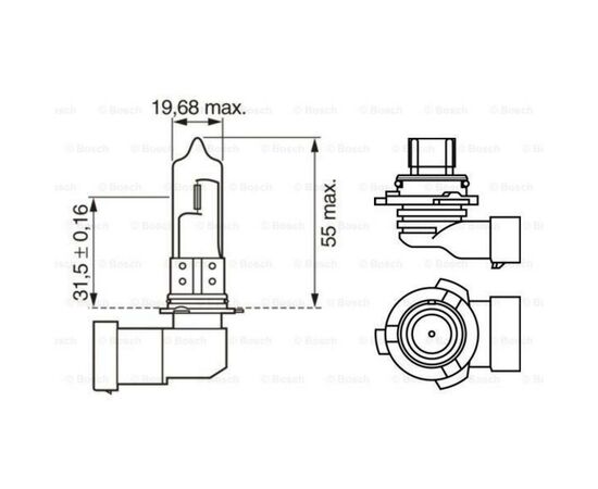 Автолампа Bosch галогенова 51W (1 987 302 153), изображение 5 Автолампа Bosch галогенова 51W (1 987 302 153), изображение 5