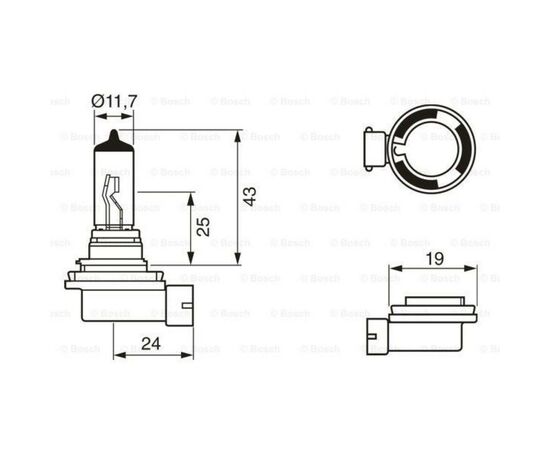 Автолампа Bosch галогенова 55W (1 987 302 084), изображение 5 Автолампа Bosch галогенова 55W (1 987 302 084), изображение 5