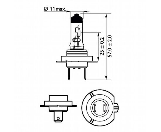 Автолампа Philips галогенова 55W (12972 LLECO C1), зображення 3 Автолампа Philips галогенова 55W (12972 LLECO C1), зображення 3