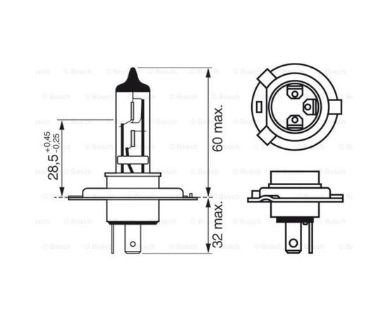 Автолампа Bosch галогенова 60/55W (1 987 302 042), зображення 5 Автолампа Bosch галогенова 60/55W (1 987 302 042), зображення 5