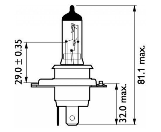 Автолампа Philips галогенова 75/70W (13342 MDBV S2), зображення 3